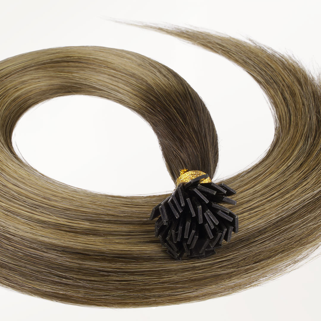 Caramel Blonde Balayage (4/27/4) Flat Tip Hair Extensions 60g