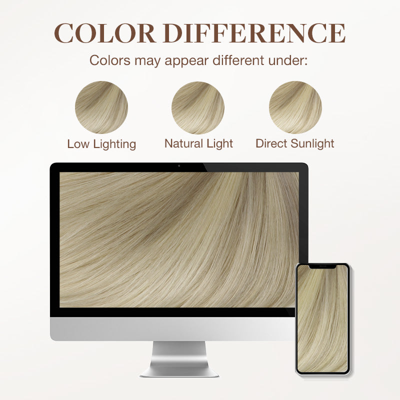 Platinum Blonde Balayage (17/22/60) Seamless Clip-Ins (130g-160g)