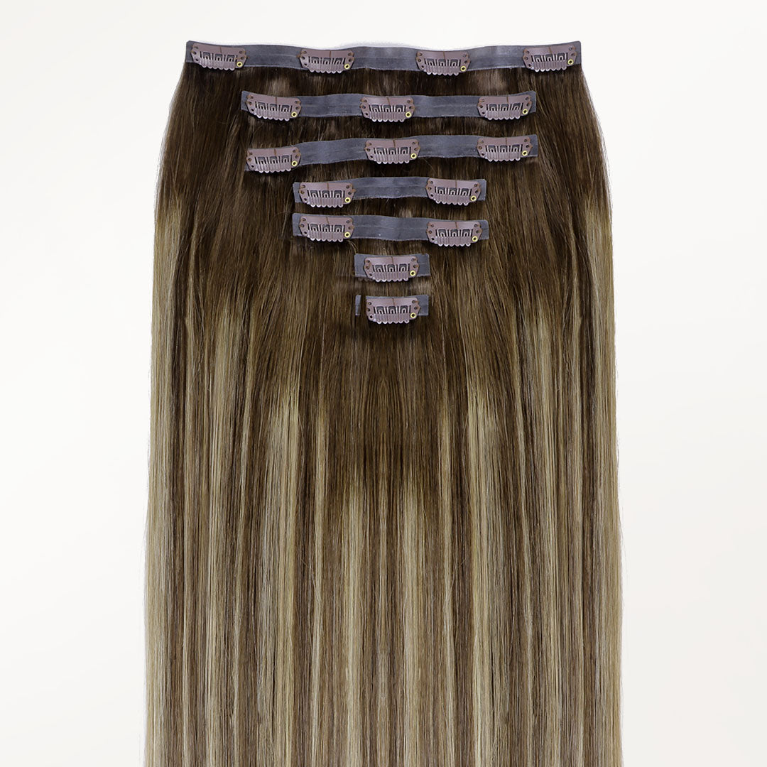Honey Blonde Balayage (4/26/4) Seamless Clip-Ins (130g-160g)