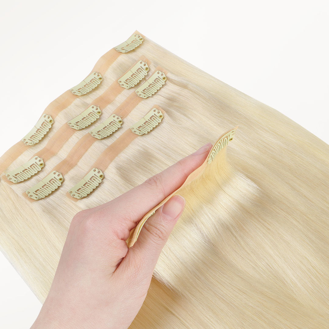 Platinum Blonde (60A) Seamless Clip-Ins (130g-160g)