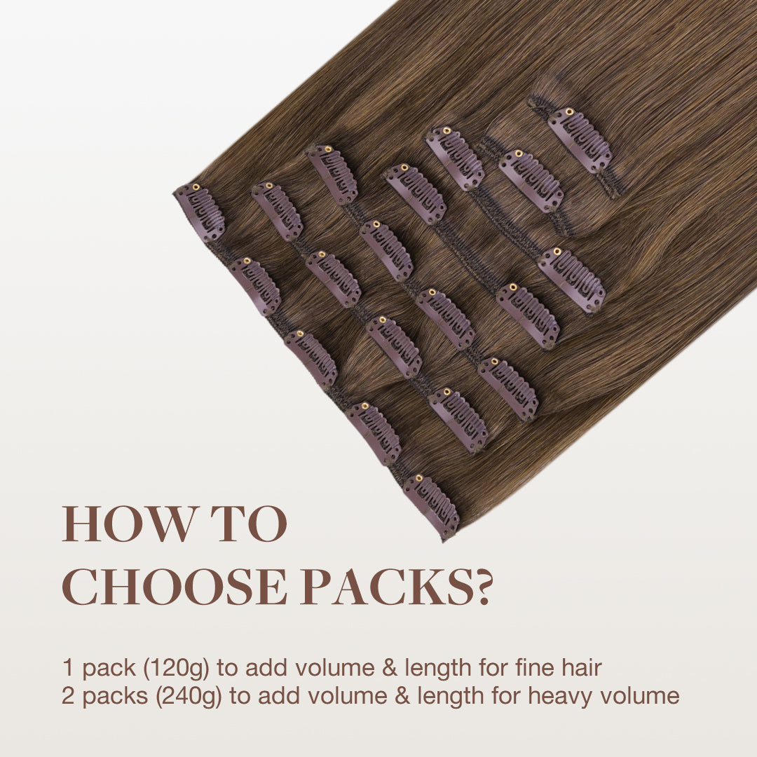 Ash Brown (5) Classic Clip-Ins (120g-150g)