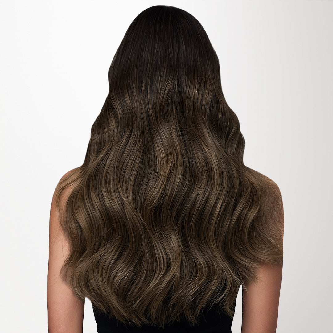 Dark Brown Balayage (2/6/2) Butterfly Weft Hair Extensions (100g-150g)