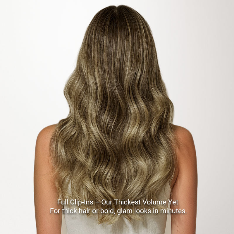 Caramel Blonde Balayage (4/27/4) Full Classic Clip-Ins (160g-220g)