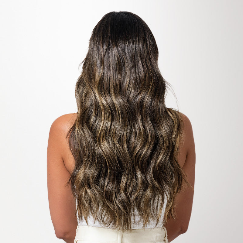 Caramel Blonde Balayage (4/27/4) Invisi Edge Seamless Clip-Ins (140g-160g)