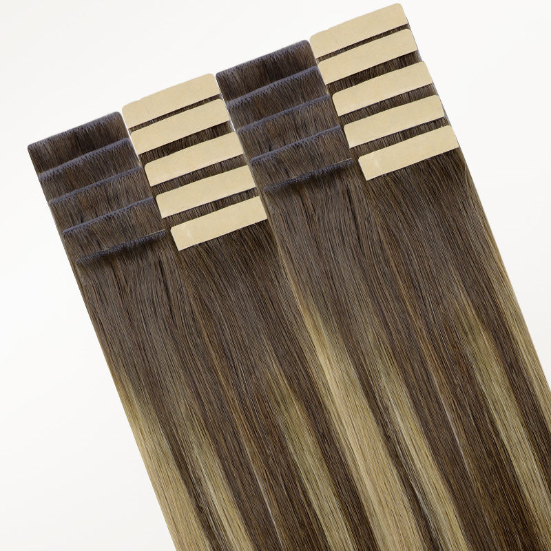 Caramel Blonde Balayage (4/27/4) Invisi Edge Tape-Ins 50g
