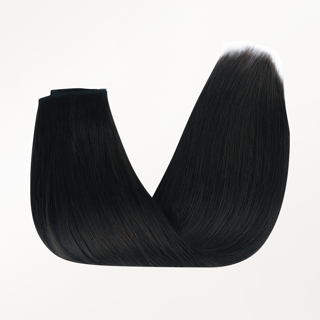 Jet Black (1) Wire Hair Extensions (70g-110g)
