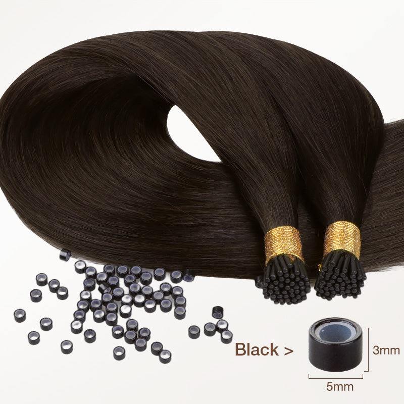 Dark Brown (2) I-Tip Hair Extensions 50g