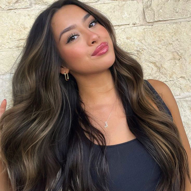 Dark Brown Balayage (2/6/2) I-Tip Hair Extensions 50g