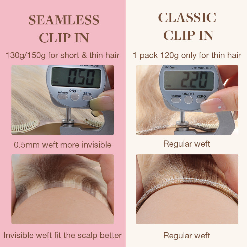 Dark Brown Balayage (2/6/2) Seamless Clip-Ins (130g-160g)